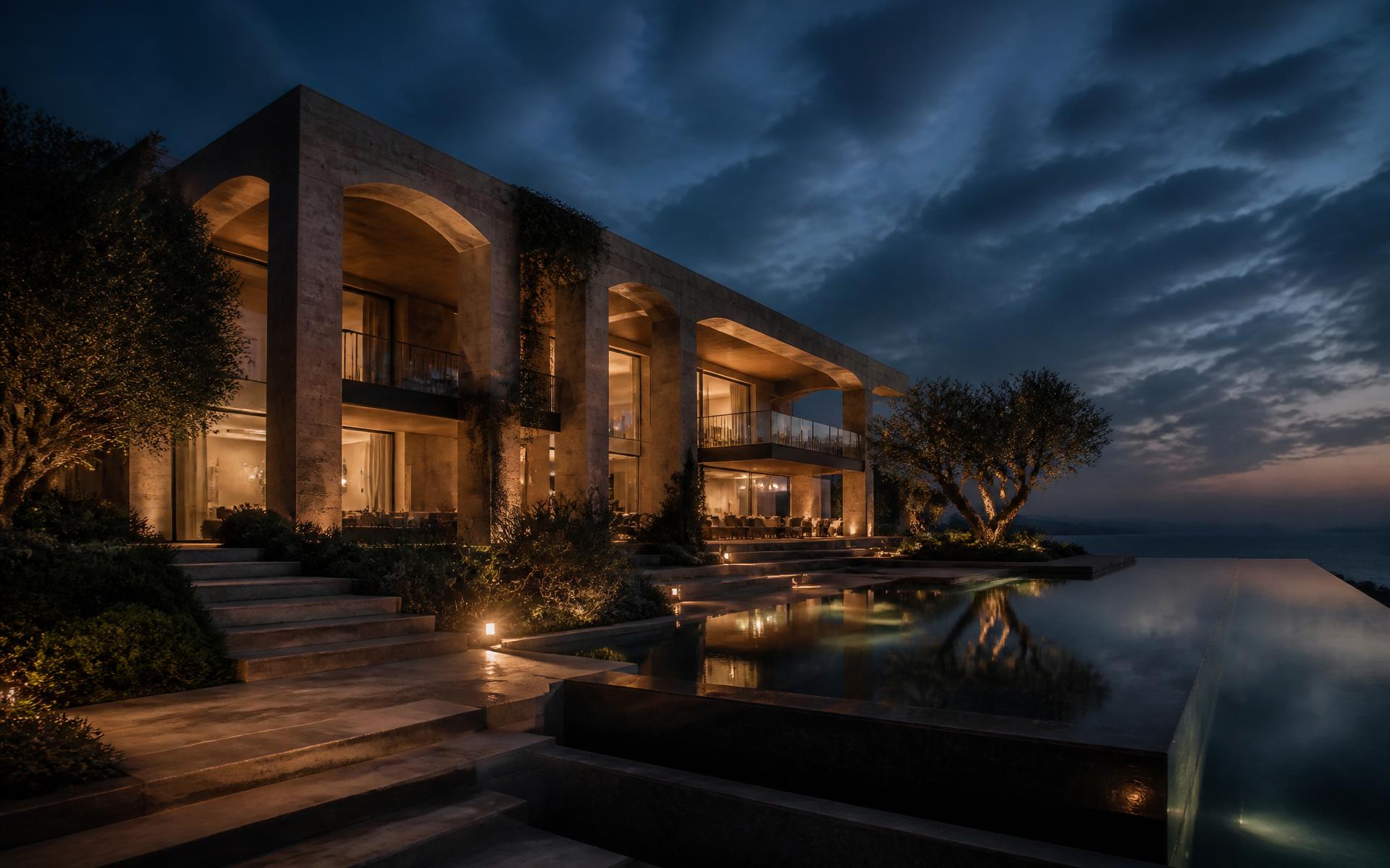 Luxury villa architecture in India
